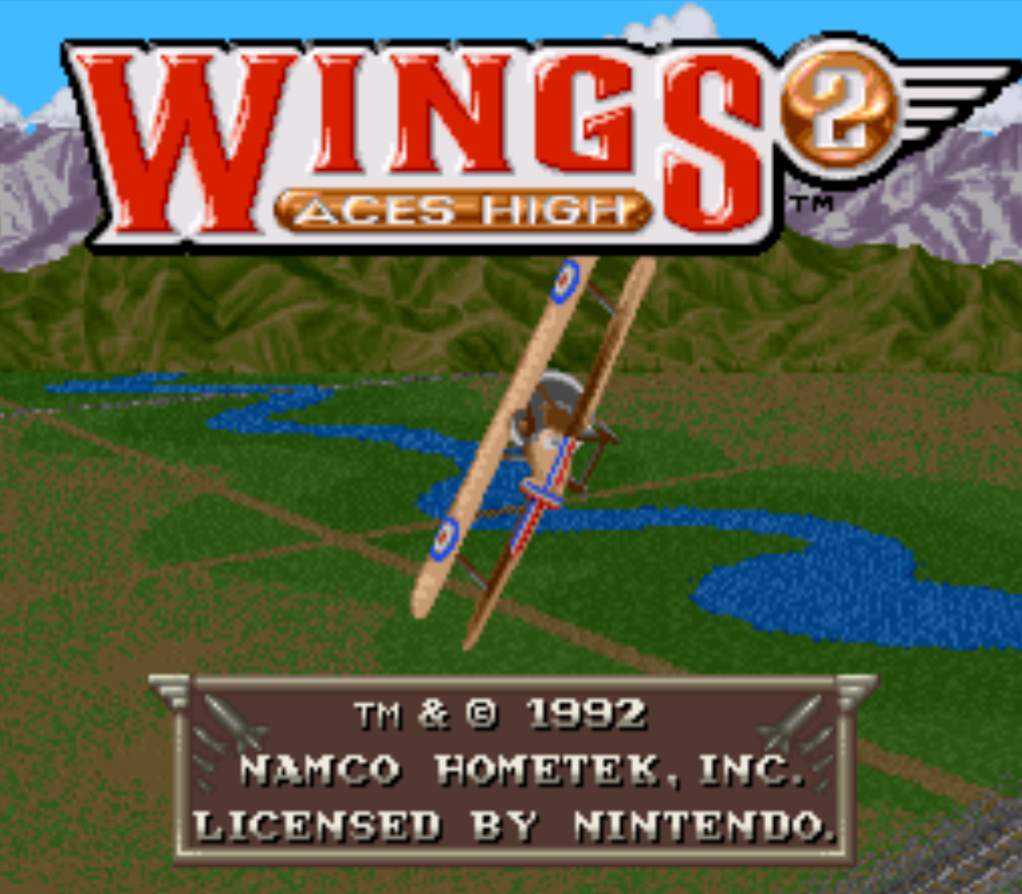 Wings 2 Aces High Title Screen